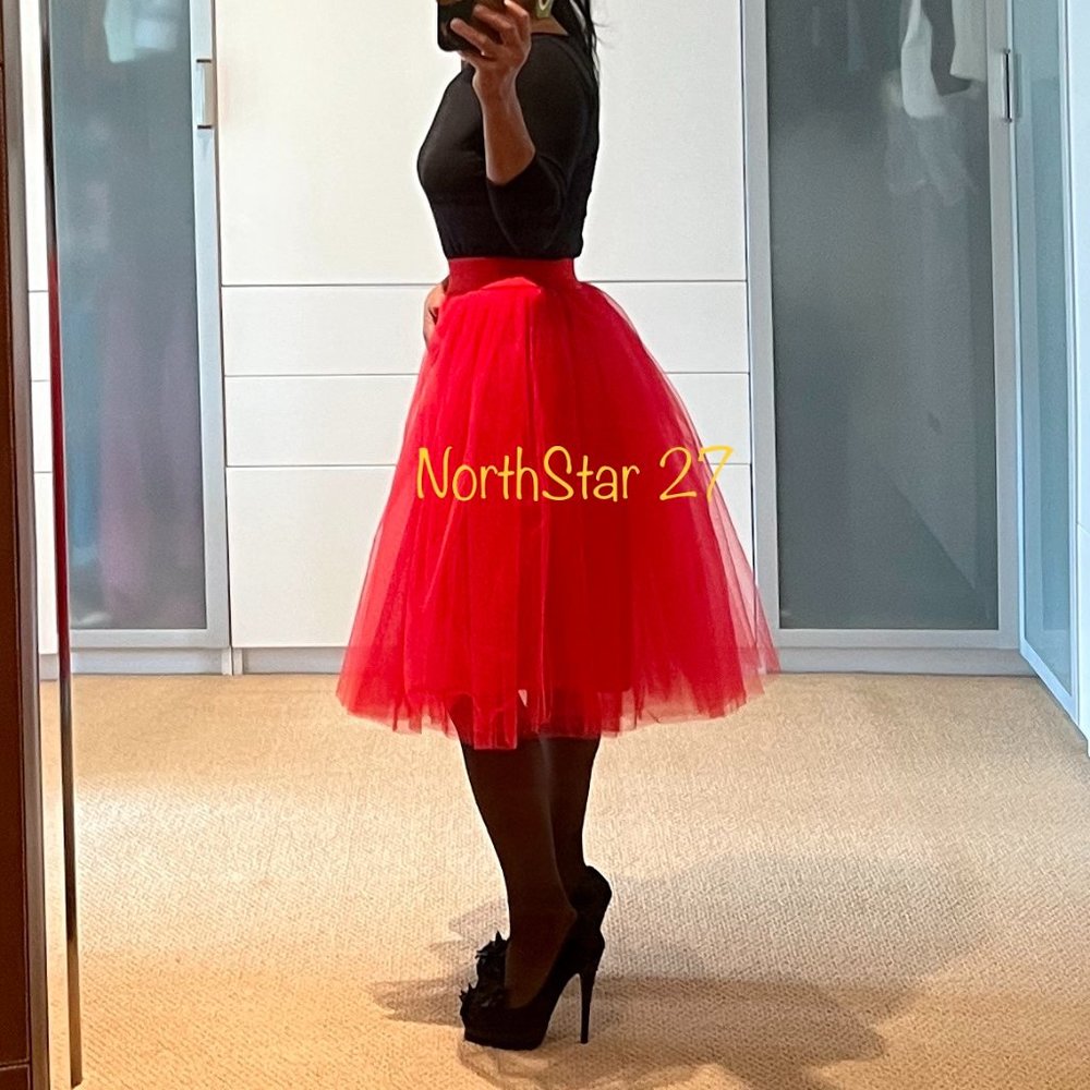 Plus And Regular Size Knee Length Tutu Tulle Skirt